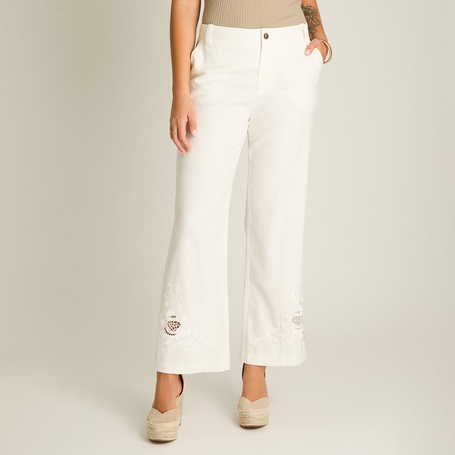 Pantalon Formal Crudo Elasticidad Nula Sin Forro Calce Normal Tela Plano